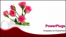 PowerPoint Template - roses in tea cup