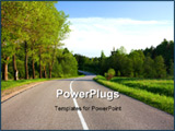 PowerPoint Template - Rural Roads spring green grass blue sky