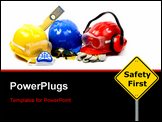 PowerPoint Template - Safety gear kit close up over white