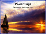PowerPoint Template - sailing with a beautiful sunset in a tropical place