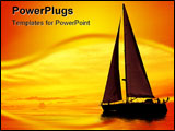 PowerPoint Template - sailboat in ocean against a beautiful sunset