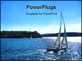 PowerPoint Template - yacht moving out to sea