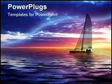 PowerPoint Template - sailboat in ocean against a beautiful sunset
