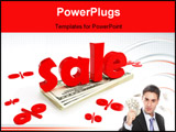 PowerPoint Template - sale percentage is isolated on a white background