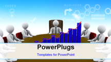 PowerPoint Template - Businessmen sitting around a table which has a chart on top of it