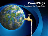 PowerPoint Template - Conceptual image of earth is our water against black background