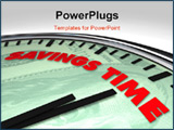 PowerPoint Template - Clock with words Savings Time on its face