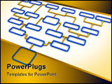 PowerPoint Template - Blue and orange schematic diagram. 3d rendered illustration.
