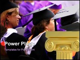 PowerPoint Template - scholars look on as students graduate