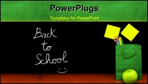 PowerPoint Template - Back to school concept colorful students accessories in the classroom time to study