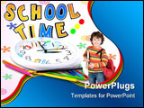 PowerPoint Template - School time conceptual image of education & knowledge