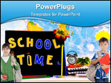 PowerPoint Template - School time conceptual image of education & knowledge