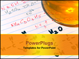 PowerPoint Template - Hand written notes with chemistry formulas in a science research lab