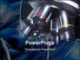 PowerPoint Template - Microscope lenses extreme close-up - detail of different magnifications