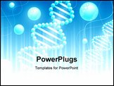 PowerPoint Template - science background with DNA theme and copyspace for your text