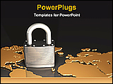 PowerPoint Template - picture showing worldwide security
