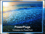 PowerPoint Template - Colorful seascape during sunset. Natural darkness added