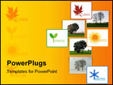 PowerPoint Template - four seasons illustration