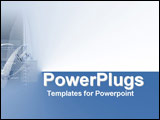 PowerPoint Template - A corporate blue montage of cables symbolizing network security