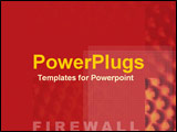 PowerPoint Template - Hot bright red danger signalling the alert and prevention of a firewall