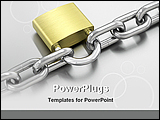 PowerPoint Template - image showing a lock and a chain