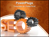 PowerPoint Template - SEO - Search Engine symbol with gears