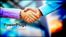 PowerPoint Template - Shaking hands of two business people