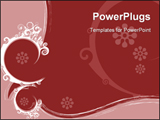 PowerPoint Template - Abstract background with abstract floral motives and forms.