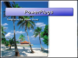 PowerPoint Template - Palm trees and a resort hut on the beautiful beach