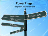 PowerPoint Template - A street sign with a Uncertainty theme