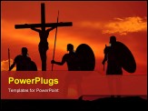 PowerPoint Template - Sleet warrior about the crucified Jesus