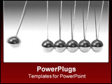 PowerPoint Template - Silver 3d pendulum with one ball swinging