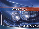 PowerPoint Template - Close up of headlight of classic car