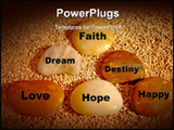 PowerPoint Template - Simplicity and Spiritual. Faith love hope happy dream destiny.