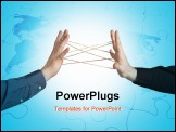 PowerPoint Template - Hands Playing With Rope, Symbolizing Connectivity, Friendship, Strong Bonds