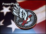 PowerPoint Template - sky soldier recognition coin on the USA flag