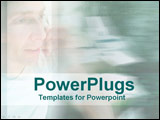PowerPoint Template - Fresh faced man talks on phone with office wash in back