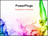 PowerPoint Template - abstract smoke isolated on the white background