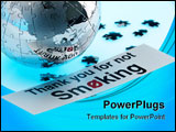 PowerPoint Template - Global Warming. No smoking sign beside jigsaw earth globe and loose pieces. Shows North America