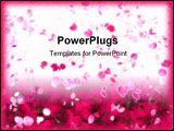 PowerPoint Template - Sakura Snowfall Petals Abstract Background in Pink and White