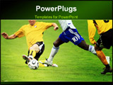 PowerPoint Template - Soccer match. soccer player with a ball
