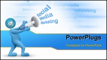 PowerPoint Template - Social Media marketing concept with White background