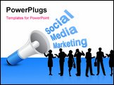PowerPoint Template - Social Media marketing concept with White background