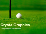 PowerPoint Template - Golf ball next to hole.