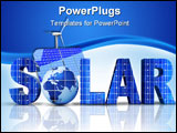 PowerPoint Template - Word Solar with 3D globe replacing letter O