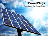 PowerPoint Template - a very big solar green power panel