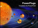 PowerPoint Template - Diagram of planets in solar system