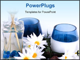 PowerPoint Template - Tranquil spa setting with candles and flowers