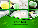 PowerPoint Template - Sea White Green and Yellow Salt Spa Collage