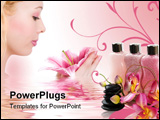 PowerPoint Template - Spa salts lotion orchid and healing stones
